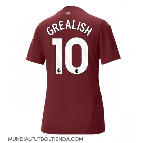 Camiseta Manchester City Jack Grealish #10 Tercera Equipación Replica 2024-25 para mujer mangas cortas